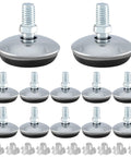 12 Pack M8 Swivel Furniture Leveling Feet With T Nuts Adjustable Table Leg Levelers Heavy Duty Sofa Feet With Swivel Foot Pads