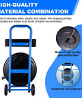 Heavy Duty Strapping Cart Rolling Dispenser Stand For 8 Inch Poly And Steel Coils Smart Mobile Workstation with premium steel frame.