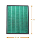 Replacement Carbon Filter Set for Coway Airmega 400 and 400S Air Purifiers Activated Carbon Filtration shown with dimensions.