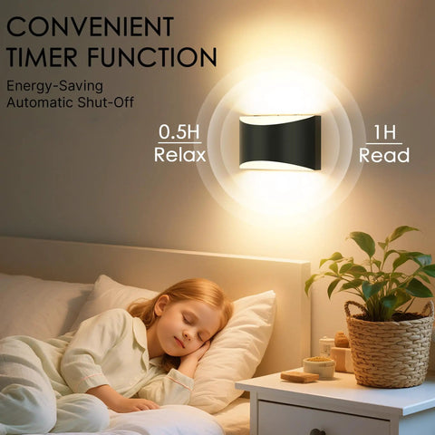 Dope Battery Operated Wall Sconces Set Of 2 With 8000mAh Rechargeable Battery illuminating bedroom timer function