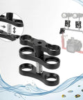 Double Pack 1 Inch Ball Clamp Set for Underwater Camera Tray and Dive Light Mounts with close-up of spring mechanism