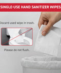 Triple Pack Alcohol Free Hand Wipes With Benzalkonium Chloride For Adults And Kids, 90 Wipes; discard directions over trash can.
