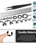 261 Pcs Lock Washer And E Clip Kit with ruler, tweezers, and multiple washer sizes displayed