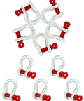 Heavy Duty Half Inch Anchor Shackles Alloy Screw Pin Forged Carbon Steel Ten Pack D Ring Shackles Two Ton 4400 Lbs Working Load Limit