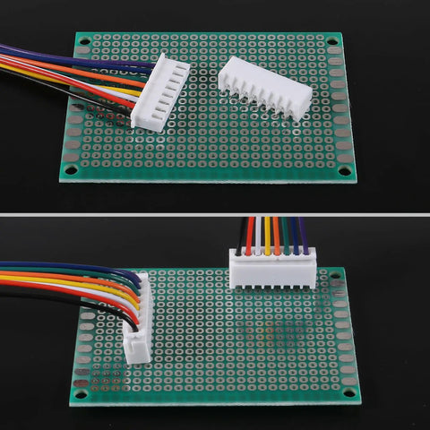 10 Pair JST XH Connector Kit 2.54mm Pitch 8 Pin Header Male And Female Plugs With Flat Wire Cable 200mm 26 AWG on circuit board