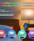 Color Changing Smart Lamp For Bedroom With App Control And WiFi Alexa Support, RGB Dimmable Table Lamp on Nightstand