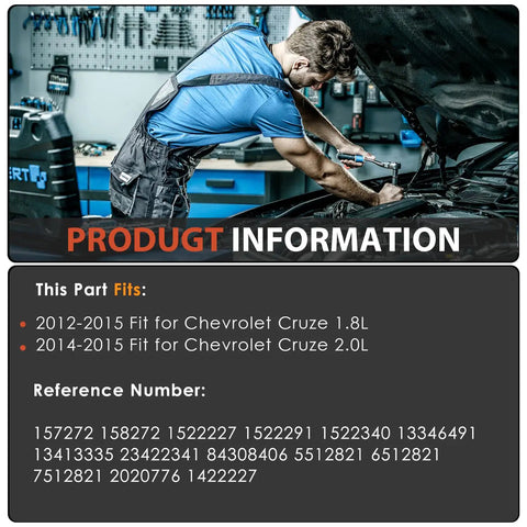 Top Shelf AC Compressor Kit Coupled With Heavy Duty Clutch Slick Cabin Climate Control Rig Tune Up For Chevrolet Cruze 1.8L Cruisers Model Years 2012 Through 2015 Exact Fit, technician working on vehicle.
