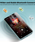 160GB Bluetooth WiFi MP3 Player For Kids With 4.0 Inch Touch Screen Android Music Player and Speaker showing music app