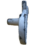 Side view of 3 Inch Guitar Style Pull Handle for Cabinets, Drawers, Gates, Decorative Wrought Iron Knob in Black White Finish