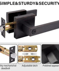 Beefy Bedroom Door Lock With Heavy Duty Lever Made From Zinc Alloy And Brushed Bronze Finish Privacy Lock Reversible