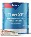 Dead Nuts Strong Transparent Polyester Mastic And Slick Knife Grade Stone Adhesive For Granite Marble Seam Glue Quick Set Resin Kit With Hardener Pro Grade Natural Stone Fabbing Solution container with hardener tube.