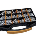 820 Piece Metric Alloy Steel Flange Hex Bolt Assortment Kit M6 M8 M10 M12 With Heavy Duty Fasteners For Home Shop Auto And DIY Projects Ideal For Automotive Repairs Machinery Assembly And General Repair Tasks. Organized tray with assorted metric flange hex bolts, nuts, and washers
