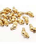 Heavy Duty M6 X 1mm 45 Degree Brass Hydraulic Zerk Grease Nipple Fitting Set Of 15, corrosion resistant, for machinery and equipment