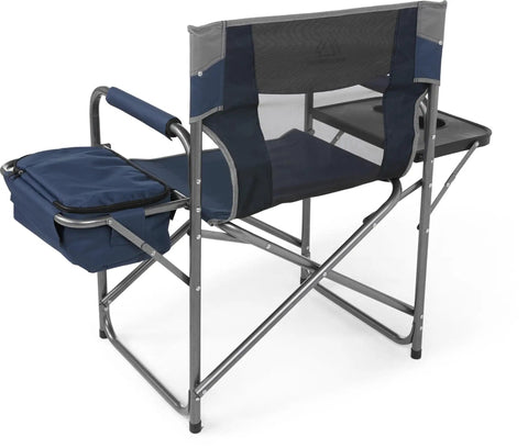 Foldable Cooler Chair With Attached Side Table For Camping Hiking And Backpacking Keeps Drinks Cold With Detachable Insulated Cooler