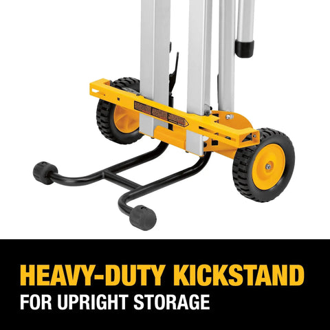 Table Saw Stand With Rollin Mobility Collapsible And Portable Design For Easy Transport Lightweight 33 Pound Frame Heavy Duty Kickstand For Upright Mobility And Storage Quick Connect Brackets For Fast Detachment And Secure Loading