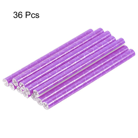 36 Pack Reflective Spoke Skins For Bikes And Motorcycles 0.2 Inch Spoke Reflectors, Purple Covers, Set of 36 on white background