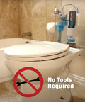 HydroRight Water Saving Dual Flush Valve With Push Button Handle for Toilet easy install shown with no tools required icon