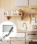 Two Pack Pull Down Rack Hinges For Under Cabinet Storage In Kitchen Stainless Steel Heavy Duty Durable Hinges installed
