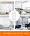 Sixty Clear Vertical Blind Repair Tabs Universal Snap In Replacement Clips, clear adhesive patches for smooth window adjustment.
