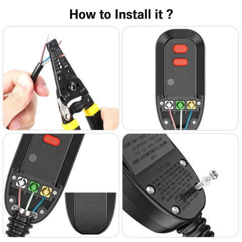 GFCI Replacement Plug Assembly With Auto Reset For Effortless Install, 15 Amp 3 Prong Safety Interrupter, installation guide
