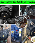 Universal Gas Vacuum Fuel Pump with Filter and Oil Hose Compatible with 17HP 25HP Engines and More, installed in small engines