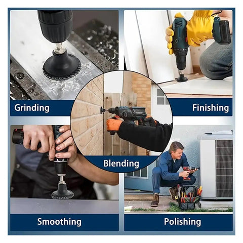 12 Count 2 Inch Flap Discs With Peel And Switch Backing For Angle Grinder Dust Vent Holes Blue Sanding Wheels in use for grinding and polishing.