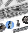 Stainless Steel Cotter Pin Kit Set 150 Pieces Assortment With Split Pins And U Pins In M1 To M5 Sizes Heavy Duty Fixings Kit