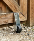 Heavy Duty Gate Caster Wheels 4 Pack Replacement Roller Wheels Smooth As Butter Rubber Sliding Door Bottom Casters For Garden Fence Vertical Track Hardware Upgrade Your Setup on a wooden gate.