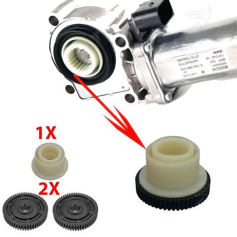 BMW Gear Box Servo Actuator Beefed Up Repair Kit With 2x Gear And 1x Jack For Servo Motor Transfer Case Fits X5 E53 E70 And X3 E83