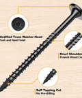 Heavy Duty Structural Wood Lag Screws No 14 By 8 Inch Premium Carbon Steel Fasteners showcasing modified truss head and knurl shoulder.