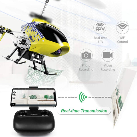 Dope Mini RC Helicopter With Camera For Kids And Adults U12S WiFi FPV Drone with app control and real-time live video on phone