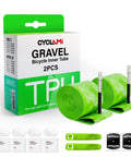 TPU Inner Tube 700C To 47C And 29 Inch MTB Gravel Tire Tube With 45mm Presta Valve, ultra durable, lightweight, 2 pack