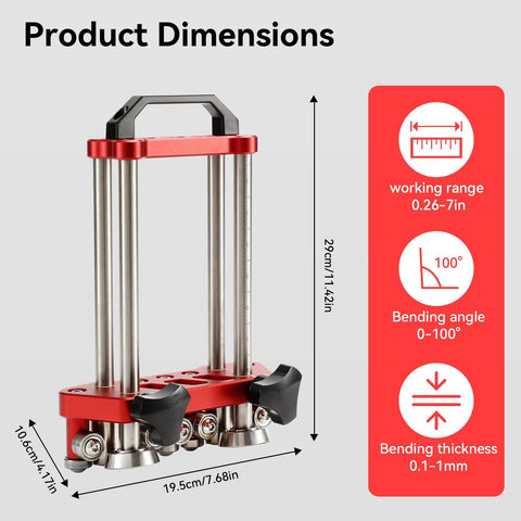 金属屋根用工具および加工用 板金Roller ステーションベンダー 0～100度の曲げ加工が可能 軽量で持ち運びに便利