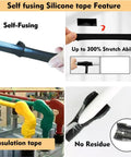 Self Fusing Silicone Tape 1 Inch Wide By 16.5 Feet Long, Heavy Duty Leak Proof Waterproof Hose Pipe Repair Tape, self-fusing features