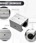 25mm Linear Motion Ball Bearing Slide Block Aluminum Bushing For Printer Parts Heavy Duty Linear Rail Guide Shaft Support