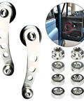 Aluminum Billet Car Window Crank Handle Set 2 Pieces Window Winder Replacement For Classic Cars with Hex Wrench and Screws