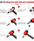 Rivet Nut Gun Adapter Kit For Drill With Carrying Case DIY Friendly Pro Grade Fits M3 M4 M5 M6 M8 Rivnuts usage instructions