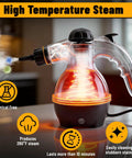 No Nonsense Heavy Duty Handheld Steam Cleaner Straight Up Killer Performance 475 Ml Tank with high temperature steam features.