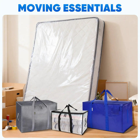 Heavy Duty Waterproof Mattress Bag For Moving And Storage Protect Queen Size Mattress During Transit 1.5 Mil Thickness