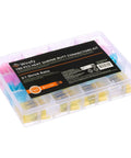 180 Piece Pro Grade All Weather Marine Heat Shrink Butt Connectors Kit For 22 To 10 AWG Wires in clear storage case