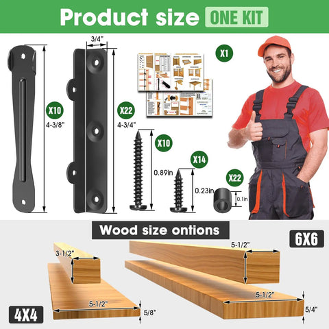 All In One Louver Bracket Kit For Deck Sunblind System Includes 22 Brackets 10 Actuators Screws Rivets And Instructions Fits 11 Boards Of 48 Inches Each Powder Coated Iron For Outdoor Louvered Fence Pergola And Shutter