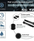 Worksite Ready Heavy Duty 3/8-16 X 4 Socket Head Cap Screw Bolts 10 Pcs 304 Stainless Steel with black oxide finish.