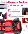 How to install High Speed 12V RS550 Motor Gearbox Pair For Kids Ride On Cars Jeeps ATVs Trucks SUVs 40000RPM Replacement Upgrade