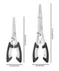 2 Pack Stainless Steel Fishing Pliers With Lanyard, Needle Nose Hook Remover Set, 8.26 Inch And 6.29 Inch Dual Size Pliers