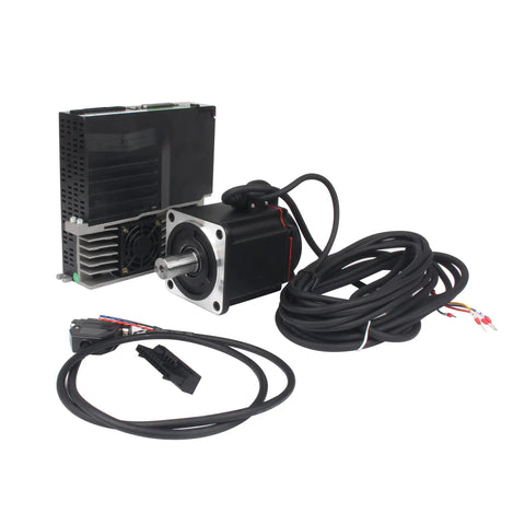 Beefy Without Brake 750W AC Servo Motor Kit For CNC Machines 220V 4.4A 3000rpm 17 Bit Encoder RS485 Servo Motor Driver Kit