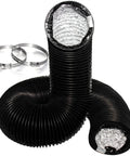 4 Inch Dryer Vent Hose 10 Feet Flexible PVC Duct For HVAC Ventilation Built Tough Three Layer Aluminum Foil Construction with clamps