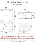 Diagram showing internal dimensions of Rugged Outdoor IP67 Junction Box Waterproof Electrical Enclosure in Tough ABS Plastic