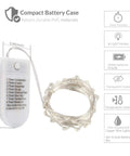 20 LED Fairy Lights On 6.5ft Silver Wire Battery Powered With Timer, Warm White Glow, 8 Lighting Modes feature guide
