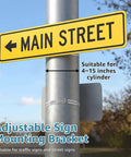 Rock Solid Heavy Duty Sign Mounting Brackets For Large Poles 4 To 15 Inches Stainless Steel Clamp Kit For Street Signs