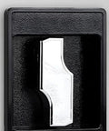 Close-up of the latch mechanism for the Hardened Steel Tool Cabinet With Anti Rust Finish And Tight Lock For Tall Workshop Storage.
